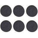 CheeseandU Braided Drink Coasters, 6Pack 4.3 Cotton Thicken Woven Absorbent Heat-Resistant Non-Slip Table Cup Mat Hot Pads Mats for Drinks Home Kitchen Dining Party Supplies Dark Grey