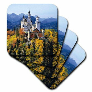 3dRose cst_81792_1 Neuschwanstein Castle, Bavaria, Germany-Eu10 Rer0071-Ric Ergenbright-Soft Coasters, Set of 4