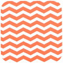 3dRose CST_120233_2 Red and White Chevron Zig Zag Pattern Modern Contemporary Bold Zigzag Stripes Trendy Zig Zags Soft Coasters, Set of 8