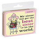 Tree-Free Greetings Set of 4 Cork-Backed Coasters, 3.75 x 3.75 Inches, Aunty Acid Best Sister