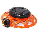 2wayz 8 Pattern Turret Garden Lawn Sprinkler with Super Heavy Duty Circle Metal Base. Powerful Water Output with No Leaks! ? Hose Input, 360 Connector Swivel