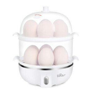 Bar Rapid Electric Egg Cooker Poacher Bear, 14 Capacity Egg Boiler for Poached Scrambled Omelets Steamed Vegetables Dumplings, Hard Boiled Egg Cooker Maker with Auto Shut-Off, White