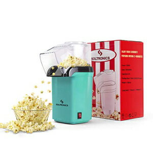 SOLTRONICS Popcorn Maker, Electric Hot Air Popcorn Popper Machine with Measuring Cup, No Oil Required, 16 Cups, Green