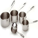 オールクラッドステンレス鋼計量カップセット、5ピース、シルバー All-Clad Stainless Steel Measuring Cup Set, 5-Piece, Silver