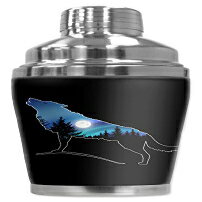 Mugzie 20IXXeXX`[JNeVF[J[A≏EFbgX[cJo[t-Wolf Silhoutte Mugzie 20 Ounce Stainless Steel Cocktail Shaker with Insulated Wetsuit Cover - Wolf Silhoutte