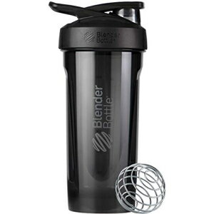 BlenderBottle Strada TritanVF[J[{gAbLObhtA28IXAubN Blender Bottle BlenderBottle Strada Tritan Shaker Bottle with Locking Lid, 28-Ounce, Black