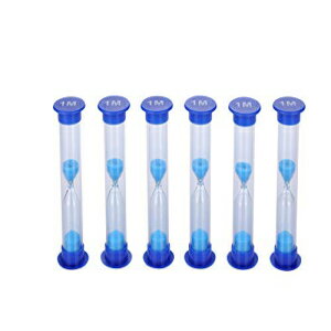 I-MART 6個プラスチック1分サンドタイマー砂時計砂時計サンドクロック、ブルー I-MART 6 Pcs Plastic 1 Minute Sand Timer Sandglass Hourglass Sand Clock, Blue