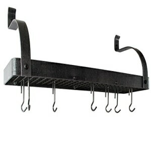 エンクルームPR8BC-24HSブックシェルフウォールラック、カーブアーム、24インチ、ハンマードスチール Enclume PR8BC-24 HS Bookshelf Wall Rack with Curved Arm, 24