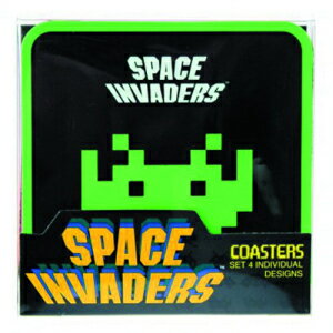 50フィフティスペースインベーダーコースターセット、4ピース FIFTY 50 50Fifty Space Invaders Coasters Set, 4-Piece