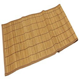 瀬田ダイレクト、ブラウンカラーボーダー（13 "x48"）のブラウンバンブースラットテーブルランナー Seta Direct, Brown Bamboo Slat Table Runner With Brown Color Border (13"x48")