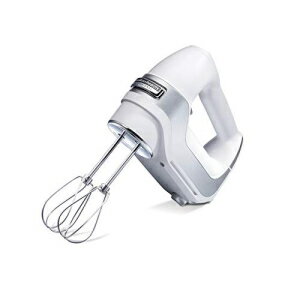 Hamilton Beach Professional 5-Speed Electric Hand Mixer with High-Performance DC Motor, Slow Start, Snap-On Storage Case, Stainless Steel Beaters & Whisk, White (62652)