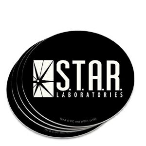 フラッシュTVシリーズSTARLabsロゴノベルティコースターセット GRAPHICS & MORE The Flash TV Series STAR Labs Logo Novelty Coaster Set