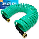 RCz[X EH[^[z[X g\ 25FT  RV EH[^[z[X܂̓{[gz[X܂̓V[gK[fz[X }O[h 3/8 C` Coil Hose Water Hoses Expandable 25FT Perfect RV Water Hose or Boat Hose or Short Garde