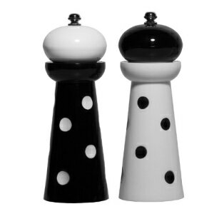 Supreme HousewaresAN\gAhybp[~AubNhbgA2Zbg Supreme Housewares Acrylic Salt and Pepper Mill, Black Dots, Set of 2