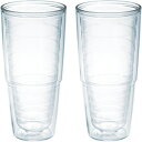 Tervis 1001833クリアでカラフルな断熱タンブラー2パック-箱入り、24オンストリタン、クリア Tervis 1001833 Clear & Colorful Insulated Tumbler 2 Pack - Boxed, 24 oz Tritan, Clear