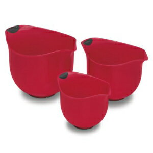 Cuisinart CTG-00-3MBR 3ĤBPAե꡼ߥ󥰥ܥΥåȡ Cuisinart CTG-00-3MBR Set of 3 BPA-free Mixing Bowls, Red
