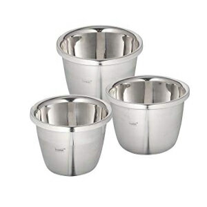husMaitステンレス鋼ミキシングボウル-調理、ミキシング、またはベーキング用の3つのプレミアムキッチンボウルのセット-スナックやキッチンの準備に最適 husMait Stainless Steel Mixing Bowls - Set of 3 Premium Kitchen Bowls for Cooking, Mixing or B