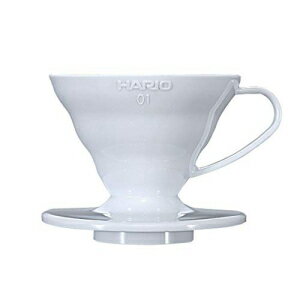 nIV60vX`bNR[q[hbp[ATCY01AzCg Hario V60 Plastic Coffee Dripper, Size 01, White