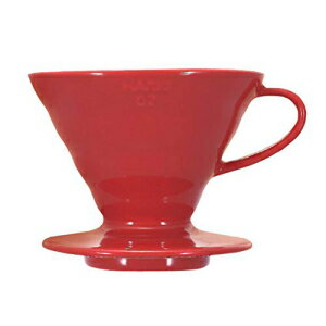 ハリオV60セラミックコーヒードリッパー、サイズ02、レッド Hario V60 Ceramic Coffee Dripper, Size 02, Red