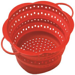 クーンリコン折りたたみザル、小、赤 Kuhn Rikon Collapsible Colander, Small, Red