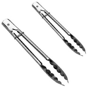 12インチと9インチのステンレス鋼のトング Update International 12 Inch and 9 Inch Stainless Steel Tongs