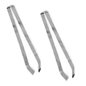 2、5インチステンレス鋼料理用トング、小さな食品準備トングのセット Update International SET OF 2, 5-Inch Stainless Steel Culinary Tweezers, Small Food Prep Tongs