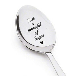 スプーン一杯のシュガースプーン-カスタム パーソナライズ ギフト プレゼント-コーヒー愛好家-ティーラバー-刻印スプーンギフト Boston Creative company LLC Just Spoonful of Sugar Spoon- Custom, Personalized, Gift, Present-Coffee Lover-Tea Lov