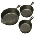 Lodge Cast-Iron3ピースフライパンセット Lodge Cast-Iron 3-Piece Skillet Set