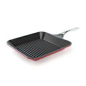 Nordic Ware Pro Cast Traditionsグリルパン、ステンレススチールハンドル、11インチ、クランベリー Nordic Ware Pro Cast Traditions Grill Pan with Stainless Steel Handle, 11-Inch, Cranberry