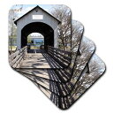 3dRose CST_25101_1WN\JEeBubW-\tgR[X^[A4Zbg 3dRose CST_25101_1 Jackson County Bridge-Soft Coasters, Set of 4