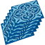 ץͥåȥ˥åեPVCåǥʡåȡ6ˡ0.2θ4X4Υǥ Planet Ethnic Soft PVC Moroccan Tile Designer Coaster Set (6 Coasters). 4 inch X 4 inch square d