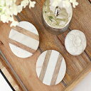 ARTISTIC INDIA Luxurious Atelier Marble and Wood Set of 4 Coasters, 4 x 4 inches for Drinks, Hot/Cold,Coffee Mugs, Beer Cans,Bar Glasses. Tea Table/Bar Coasters