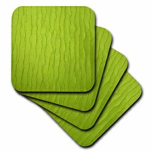 3dRoseCO[VN-\tgR[X^[A8ZbgiCST_41533_2j 3dRose Lime Green Silk - Soft Coasters, Set of 8 (CST_41533_2)