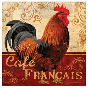サースティストーン4ピースカフェフランシスルースターコースターセット Thirstystone 4-Piece Cafe Francis Rooster Coaster Set