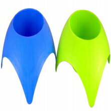 タートルバックサンドコースターカップホルダーブルーとライムグリーンの2個セット Turtlebacks Set of 2 Turtleback Sand Coaster Cup Holder Blue and Lime Green