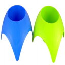 タートルバックサンドコースターカップホルダーブルーとライムグリーンの2個セット Turtlebacks Set of 2 Turtleback Sand Coaster Cup Holder Blue and Lime Green