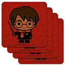 ハリーポッターかわいいちびキャラクターロープロファイルノベルティコルクコースターセット GRAPHICS & MORE Harry Potter Cute Chibi Character Low Profile Novelty Cork Coaster Set