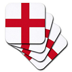 3dRose Flag of England-イギリス赤セントジョージクロスオンホワイト-イギリスイギリスイギリスイギリス-セラミックタイルコースター 4個セット（cst_158310_3） 3dRose Flag of England - English Red St Georges Cross on white - United Kingdom Bri