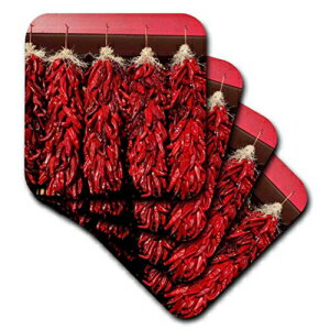 3dRose Chili peppers drying in the sun, Velarde, New Mexico, USA. - Soft Coasters, set of 4