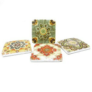 bR̃_IR[X^[4F̔F̃Zbg MIDWEST-CBK Moroccan Medallions Coasters Set of 4 Beautiful Colors