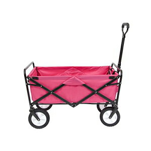 Mac Sports 折りたたみ式折りたたみアウトドアユーティリティワゴン、ピンク Mac Sports Collapsible Folding Outdoor Utility Wagon, Pink