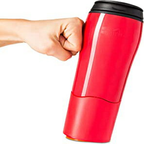MightyMug Red, Mighty Mug Go, Double Wall Plastic 16oz Travel Mug featuring No Spill Smartgrip Technology