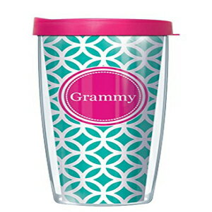 ƥ饦ɥХȥȥ٥顼Υߡ16󥹥֥顼ޥȥԥ󥯤γ Signature Tumblers Grammy on Teal Roundabout Traveler 16 Oz Tumbler Mug with Pink Lid