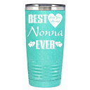 Cuptify Best Nonna Ever Love You Forever on Glitter Seafoam 20 oz Stainless Steel Travel Mug Tumbler