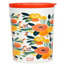 16 Ounce Travel Coffee Mug Tumbler with Lid Double Wall Insulated Thermal Travel Cup Orange Floral by Steel Mill＆Co。 STEEL MILL AND CO. 16 Ounce Travel Coffee Mug Tumbler with Lid, Double Wall Insulated Thermal Travel