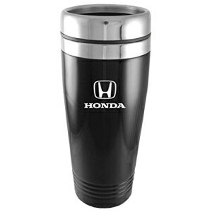 Au-Tomotive Gold、INC。ホンダロゴ14オンスブラックステンレススチールトラベルマグ Au-Tomotive Gold, INC. Honda Logo 14oz Black Stainless Steel Travel Mug