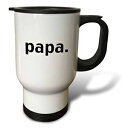 3dRose Papa Bear Father Dad Daddy Travel Mug, 14-Ounce