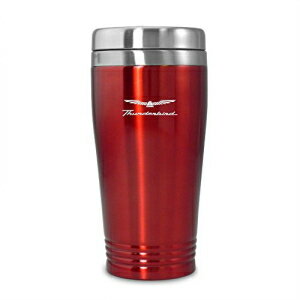 フォードサンダーバードレッドステンレススチールトラベルマグタンブラー Au-Tomotive Gold, INC. Ford Thunderbird Red Stainless Steel Travel Mug Tumbler