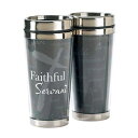 ̒ȎgplNX16IXBӂtĂXeX|̗s}O Dicksons Black Faithful Servant Cross 16 Oz. Stainless Steel Travel Mug with Lid