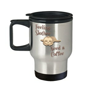 怠惰な旅行コーヒーマグ、彼女のための面白いステンレス鋼コーヒー旅行マグ Little Moon Sloth Travel Coffee Mug, Funny Stainless Steel Coffee Travel Mug for Her